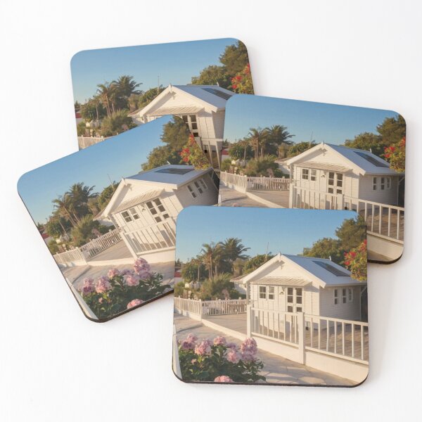 Item preview, White Beach Cottage by the Ocean Garden Path designed and sold by BlareBlare.