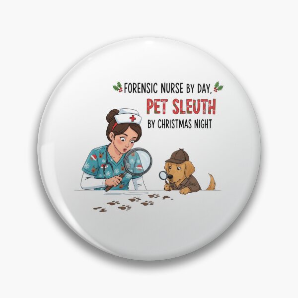 Item preview, Forensic Nurse by Day, Pet Sleuth by Christmas Night – Funny Holiday Nurse & Pet  designed and sold by CuteDesignables.