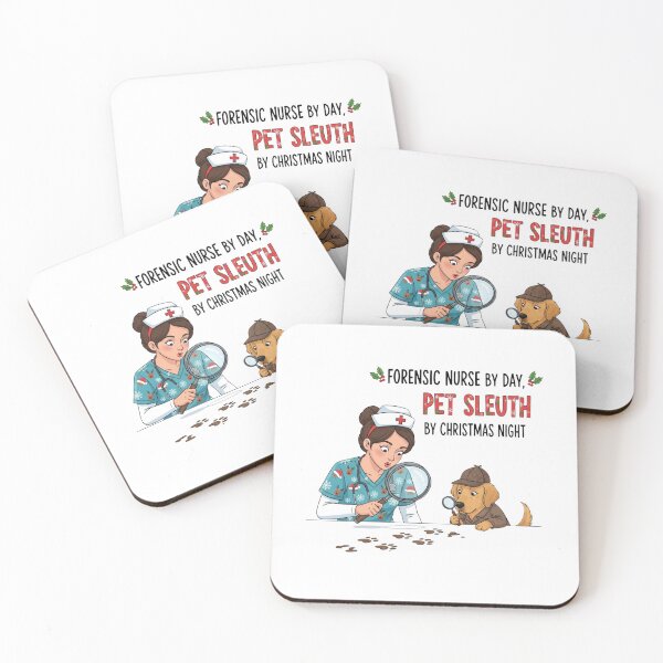 Item preview, Forensic Nurse by Day, Pet Sleuth by Christmas Night – Funny Holiday Nurse & Pet  designed and sold by CuteDesignables.