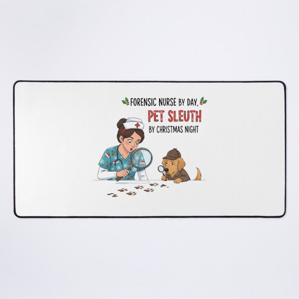 Item preview, Forensic Nurse by Day, Pet Sleuth by Christmas Night – Funny Holiday Nurse & Pet designed and sold by CuteDesignables.