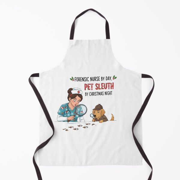 Item preview, Forensic Nurse by Day, Pet Sleuth by Christmas Night – Funny Holiday Nurse & Pet  designed and sold by CuteDesignables.