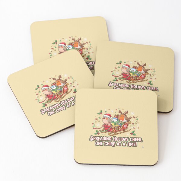 Item preview, Cute Christmas Birds Sleigh – Spreading Holiday Cheer One Chirp at a Time | Funny Winter Holiday Design designed and sold by Soft Strength Studio.