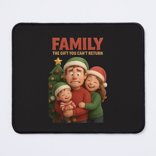 Item preview, Cute Funny Christmas Holiday Family Stress - Family The Gift You Can't Return | Kawaii Fun Christmas Art designed and sold by Moons Studio.