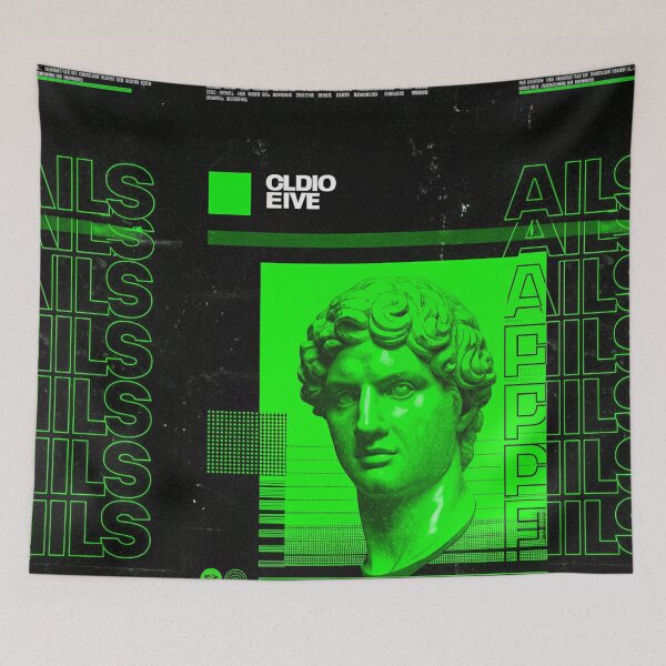 Item preview, EMPIRE FALLS': Glitching Roman Bust on Old TV Screen designed and sold by Raw-Ink.