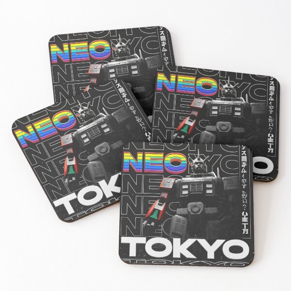 Item preview, NEO TOKYO': Giant Mecha Scanlines Brutalist Poster designed and sold by Raw-Ink.