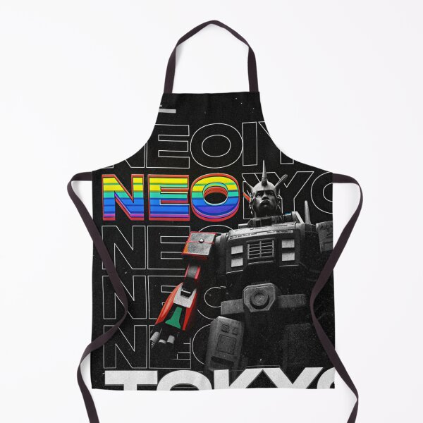 Item preview, NEO TOKYO': Giant Mecha Scanlines Brutalist Poster designed and sold by Raw-Ink.