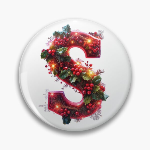 Artikelvorschau, Weihnachtsbuchstabe S Monogramm – Saisonale dekorative Schriftzüge entworfen und verkauft von Cultradesign.