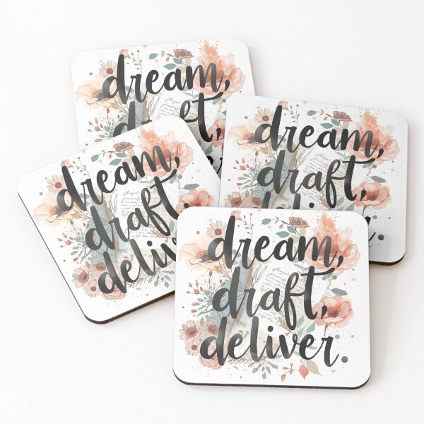 Item preview, Dream, Draft, Deliver Motivational Creative Process Typography Design designed and sold by AlienTechs.