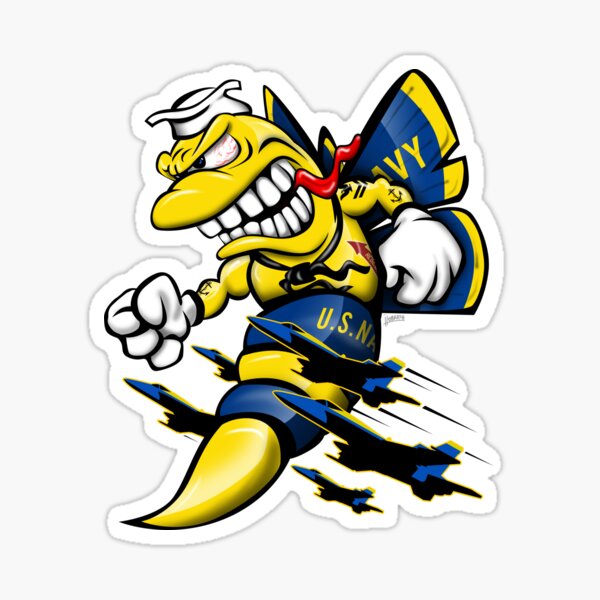 Cartoon Blue Angels F/A-18 Hornet Sticker