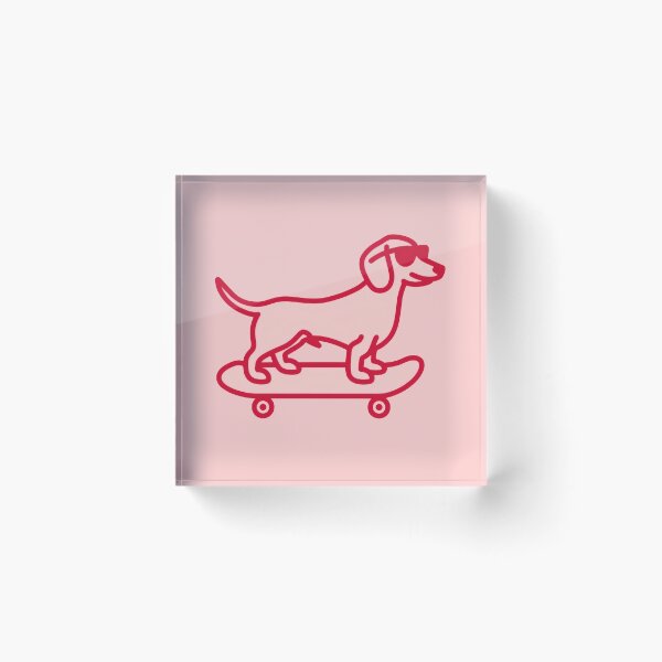 Item preview, Sausage Dog on a Skateboard designed and sold by xiao xuans.