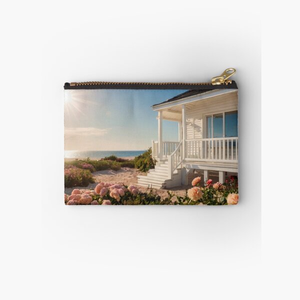 Item preview, Pure White Seaside Bungalow in Flowering Sand Dunes designed and sold by BlareBlare.