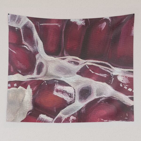 Item preview, pomegranate gouache painting designed and sold by June Clancy.