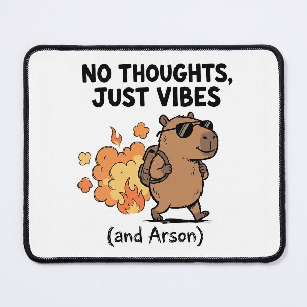 Item preview, Capybara Walking Away From Fire designed and sold by yellowveggiez.