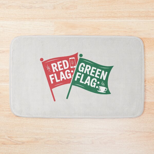 Item preview, Red Flag Green Flag Funny Signal Icons Relationship Humor Design designed and sold by SplashTastic.