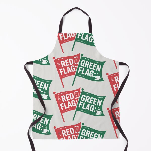 Item preview, Red Flag Green Flag Funny Signal Icons Relationship Humor Design designed and sold by SplashTastic.