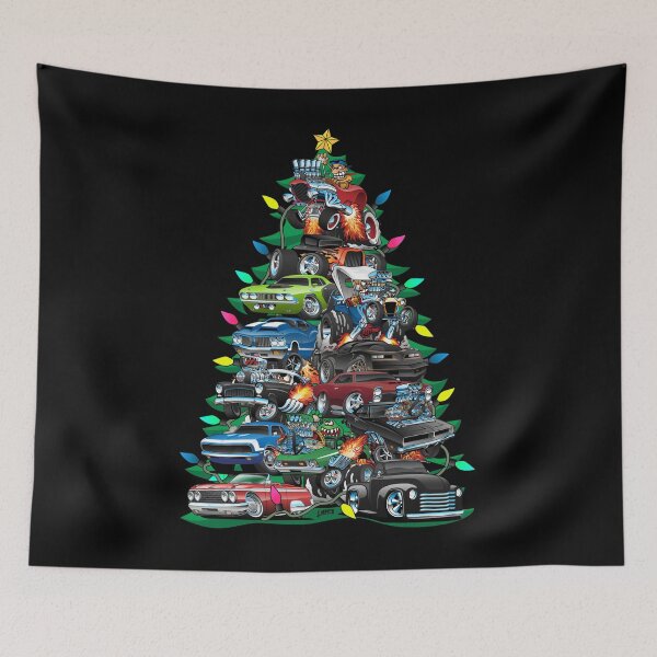Item preview, Car Madness Christmas Tree Classic Muscle Cars And Hotrods designed and sold by BaidenNeta.