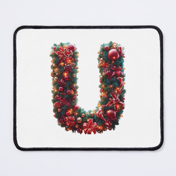 Item preview, Christmas Letter U Monogram – Holiday Typography Art designed and sold by Cultradesign.