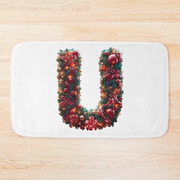 Item preview, Christmas Letter U Monogram – Holiday Typography Art designed and sold by Cultradesign.