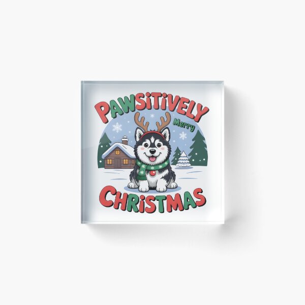 Item preview, Festive Puppy Christmas Design – Cute Dog Cartoon Art | Pawsitively Merry Christmas designed and sold by Style-Sense.