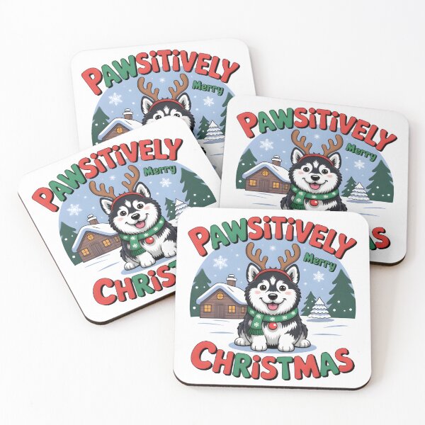 Item preview, Festive Puppy Christmas Design – Cute Dog Cartoon Art | Pawsitively Merry Christmas designed and sold by Style-Sense.