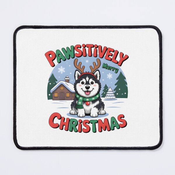 Item preview, Festive Puppy Christmas Design – Cute Dog Cartoon Art | Pawsitively Merry Christmas designed and sold by Style-Sense.