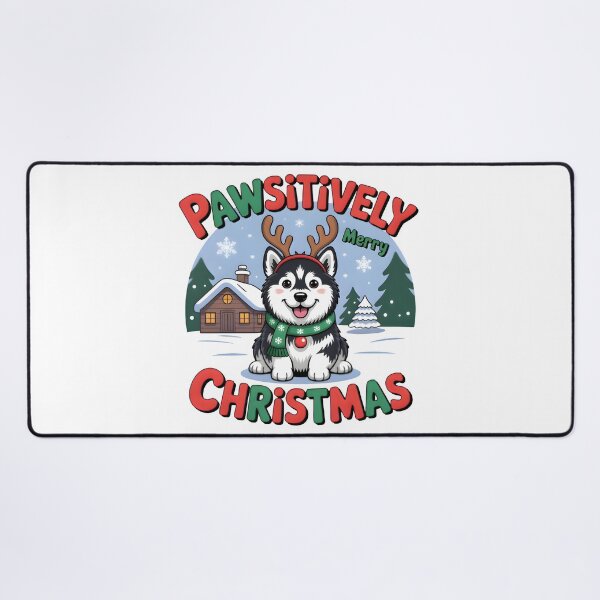 Item preview, Festive Puppy Christmas Design – Cute Dog Cartoon Art | Pawsitively Merry Christmas designed and sold by Style-Sense.