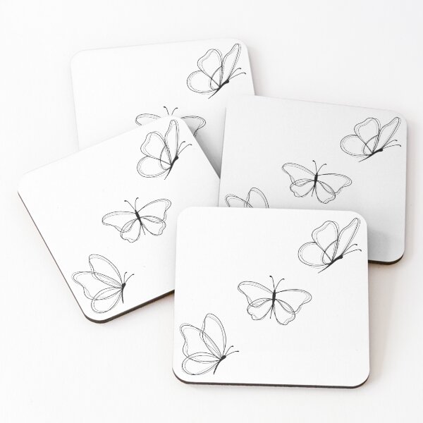 Item preview, Minimalist line art butterflies designed and sold by lea-lani.