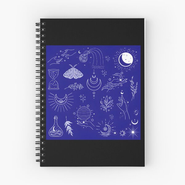 Item preview, Witchy Celestial Pattern Moon Stars Magic On Blue designed and sold by WheatDraft.