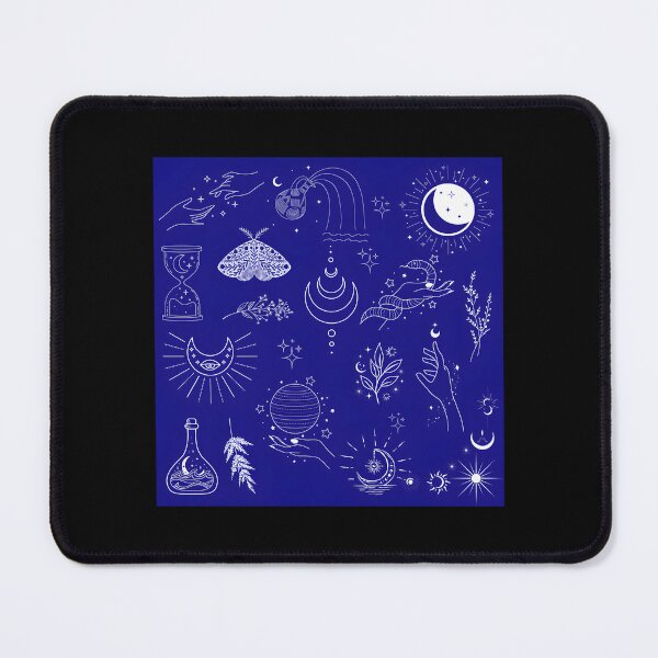 Item preview, Witchy Celestial Pattern Moon Stars Magic On Blue designed and sold by WheatDraft.