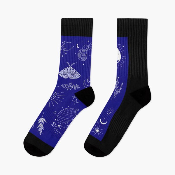 Item preview, Witchy Celestial Pattern Moon Stars Magic On Blue designed and sold by WheatDraft.