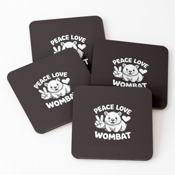 Item preview, Peace, Love Wombat Wombat Lover Animals Lover designed and sold by hettingerchaim.
