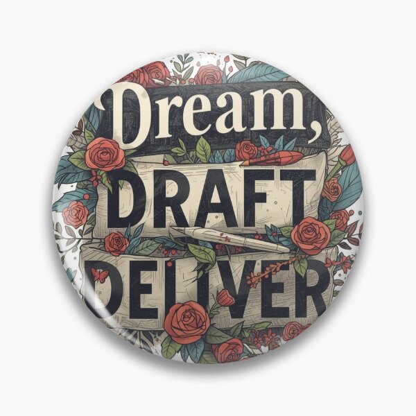 Item preview, Dream, Draft, Deliver Motivational Creative Process Typography Design designed and sold by AlienTechs.