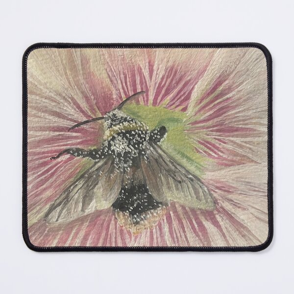 Item preview, bumble bee on flower gouache painting designed and sold by June Clancy.