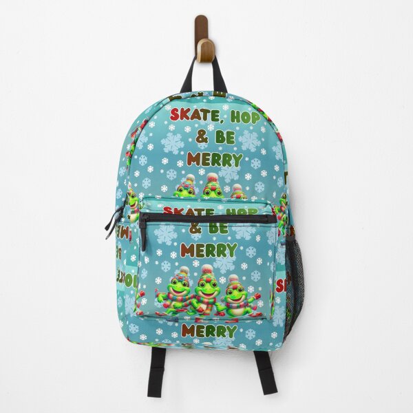 Item preview, Cute Christmas Frogs Skating – Skate Hop & Be Merry Winter Holiday Design designed and sold by HopeAndHustle.