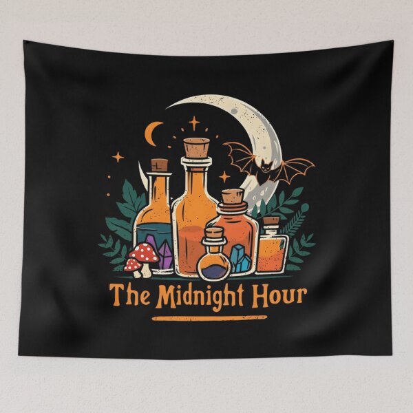 Item preview, Mystical Midnight Witchcore Halloween Potion Illustration designed and sold by WheatDraft.