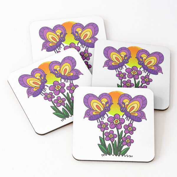 Item preview, Whimsical Cartoon Butterflies with Flowers and Sun – Cheerful Spring Illustration designed and sold by Love3Happy.