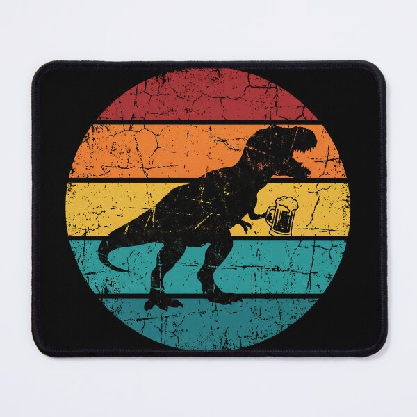 Item preview, Retro T-Rex Drinking Beer – Vintage Dinosaur Silhouette Design designed and sold by Imaginationbeyond.