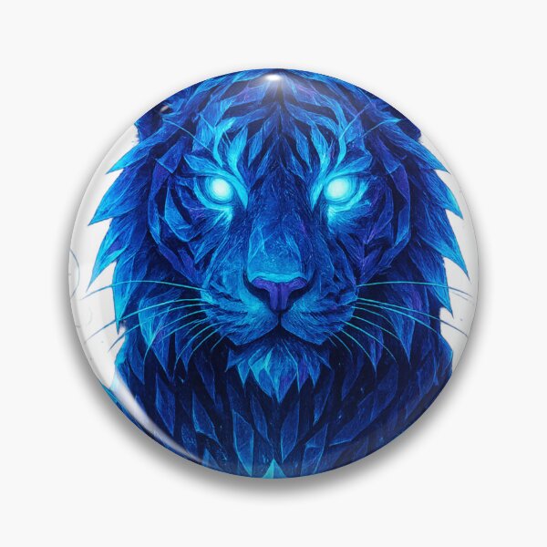 Item preview, Crystal Neon Tiger – Cosmic Blue Spirit Animal Glow Design (Transparent) designed and sold by GoldenDreamGallery.