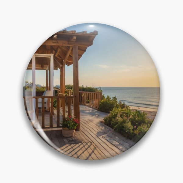 Item preview, Rustic Wooden Beach Bungalow in Flowering Sand designed and sold by BlareBlare.