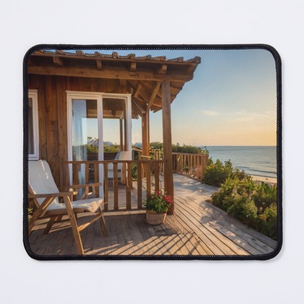 Item preview, Rustic Wooden Beach Bungalow in Flowering Sand designed and sold by BlareBlare.