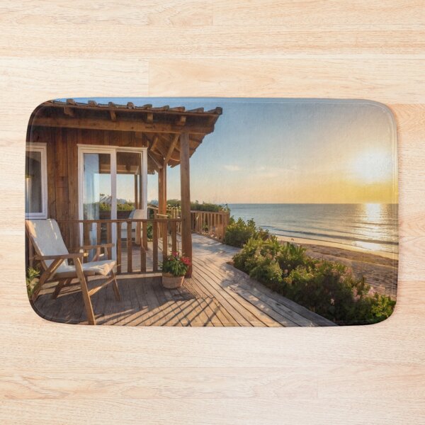 Item preview, Rustic Wooden Beach Bungalow in Flowering Sand designed and sold by BlareBlare.