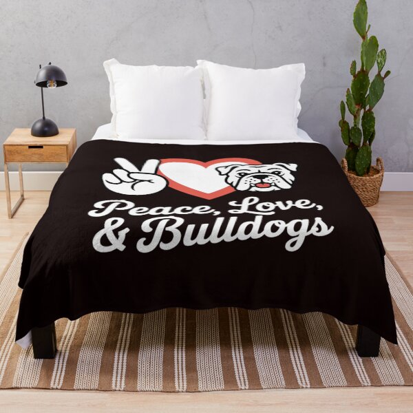 Item preview, Peace Love & Bulldogs - Bulldog Dog Animal Lover Puppy Owner designed and sold by hettingerchaim.