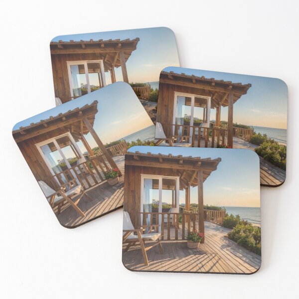 Item preview, Rustic Wooden Beach Bungalow in Flowering Sand designed and sold by BlareBlare.