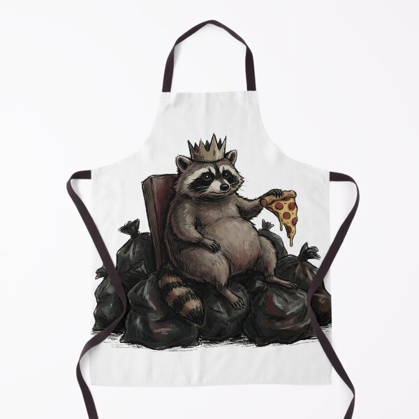 Item preview, Trash King Raccoon Eating Pizza – Funny Garbage Raccoon Art designed and sold by Imaginationbeyond.