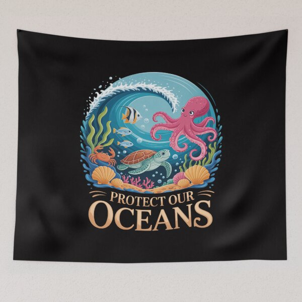 Item preview, Ocean Lover Gift Men Women Kids Sea Life Protect Our Ocean designed and sold by demarioTTS.