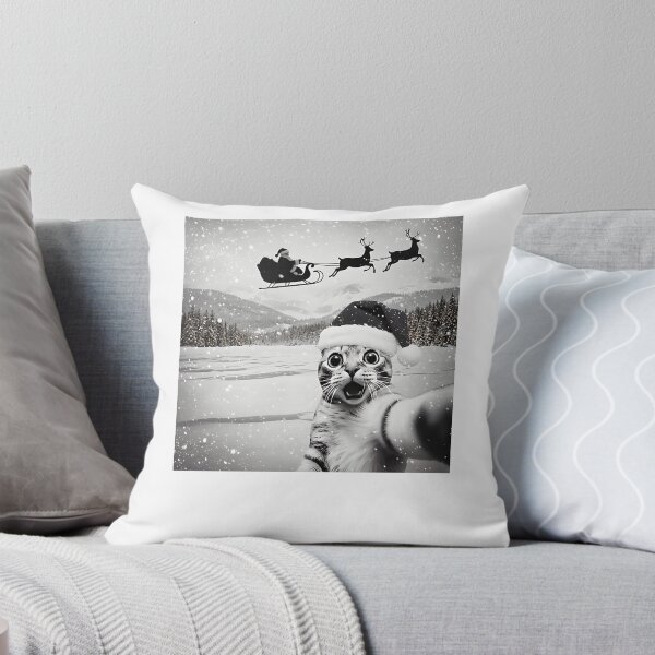 Item preview, Cat Selfie with Santa Funny Christmas for Men Women Kids designed and sold by ArleneRowe.