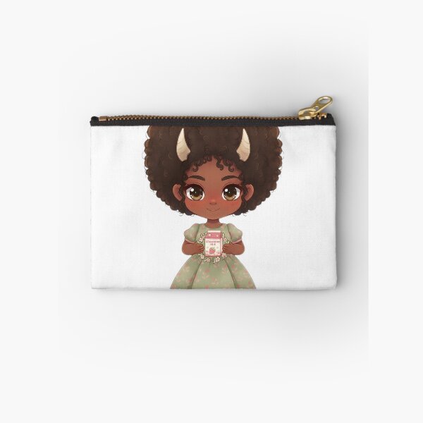 Item preview, Chibi Afro Girl Taurus – Cute Kawaii Bull Sign Art designed and sold by Luna Studios.
