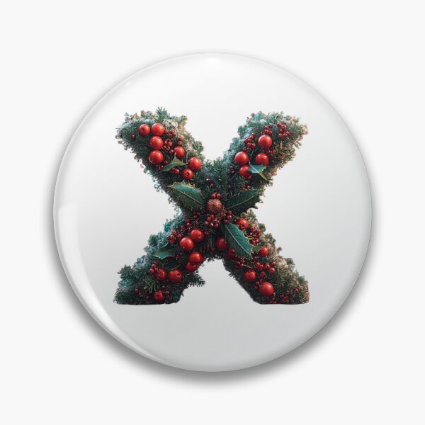 Item preview, Christmas Letter X Monogram – Festive Holiday Alphabet designed and sold by Cultradesign.