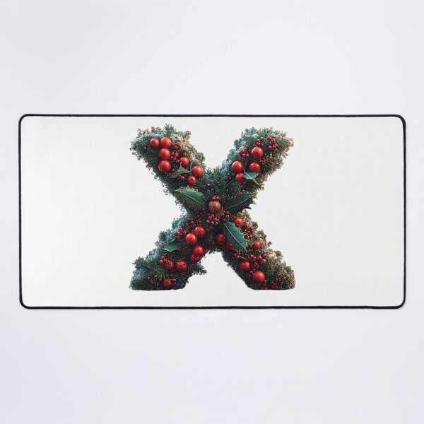 Item preview, Christmas Letter X Monogram – Festive Holiday Alphabet designed and sold by Cultradesign.