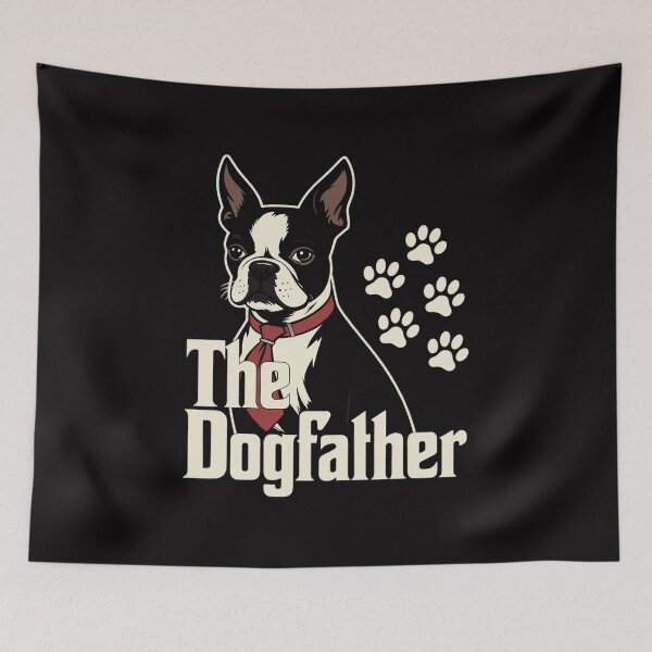 Item preview, Mens The Dogfather Boston Terrier Dog Dad Gift Idea designed and sold by demarioTTS.